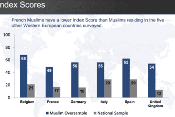 Data comparing views on antisemitism from the 2015 ADL Global 100 report showing results from Muslim community is no longer readily accessible. Source: Screenshot.